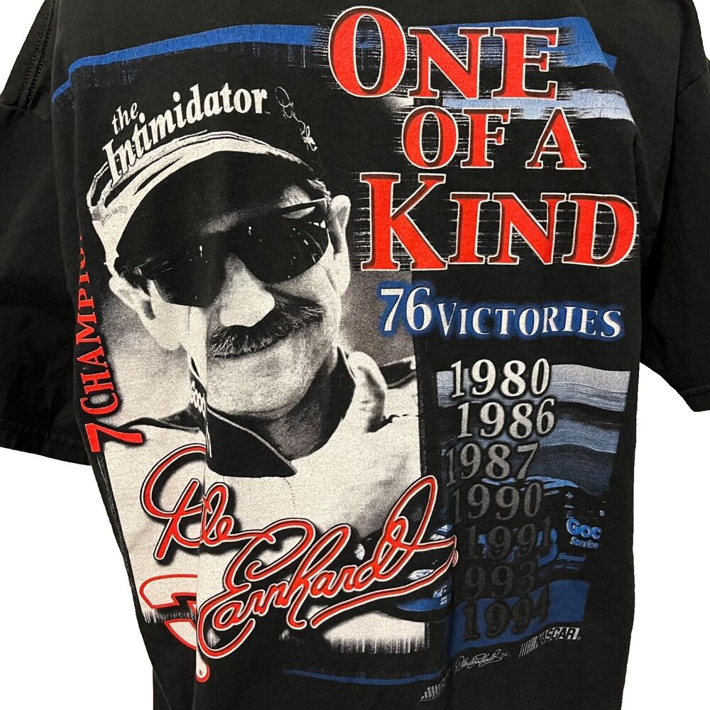 Dale Earnhardt Sr Vintage 90s NASCAR One of a Kind 7 Champions T-Shirt XL